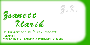 zsanett klarik business card